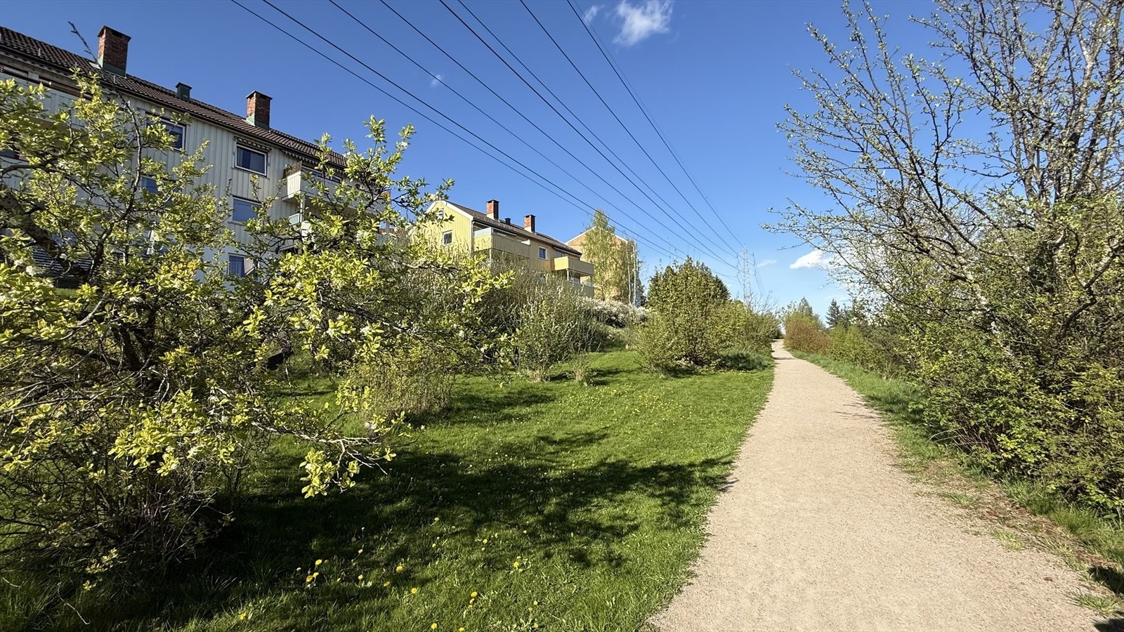 Det er etablert flere gang- og sykkelveier i området for enkel og trygg ferdsel. Galleribilde