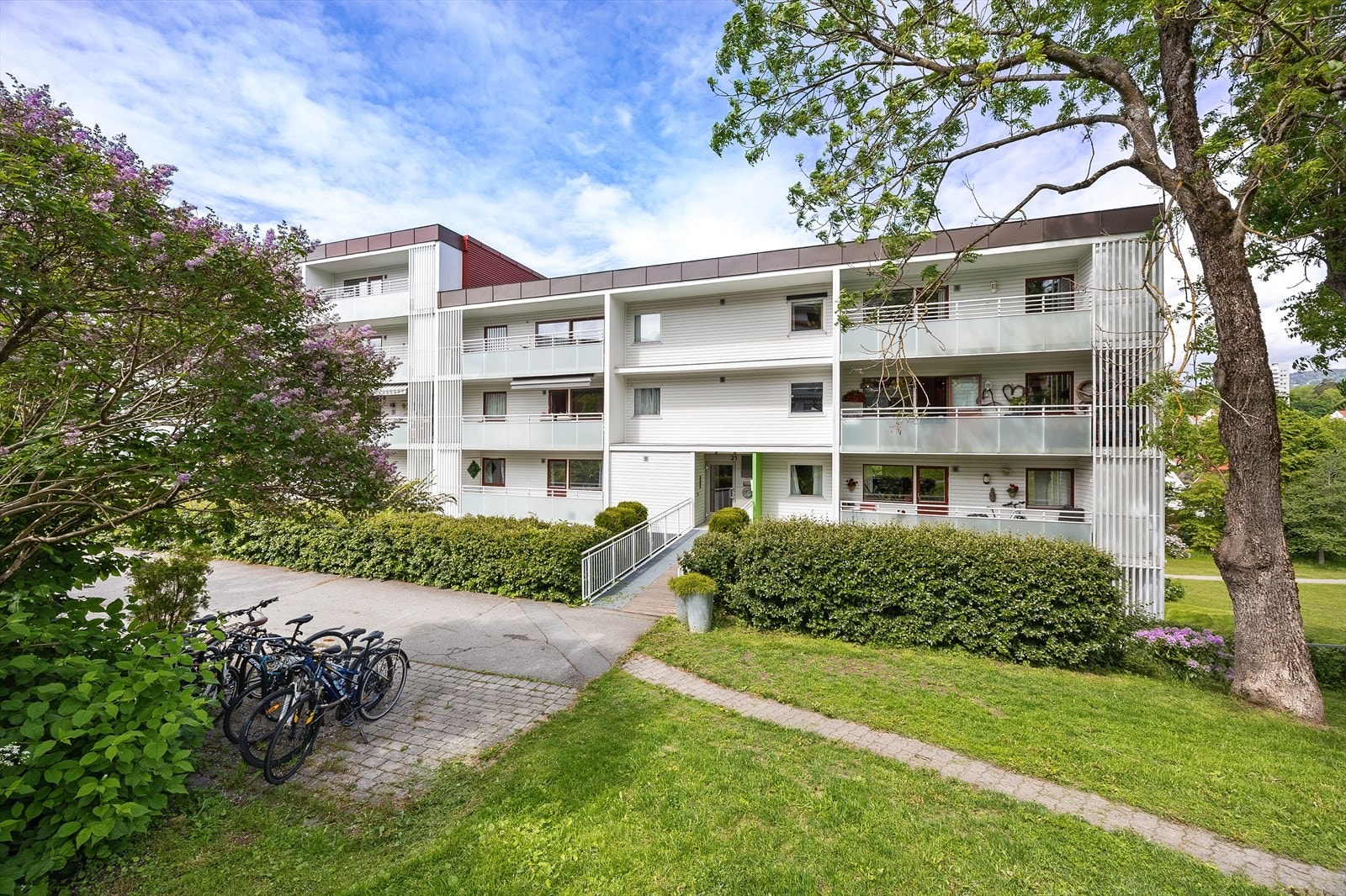 Hyggelig, grønt inngangsparti. Galleribilde