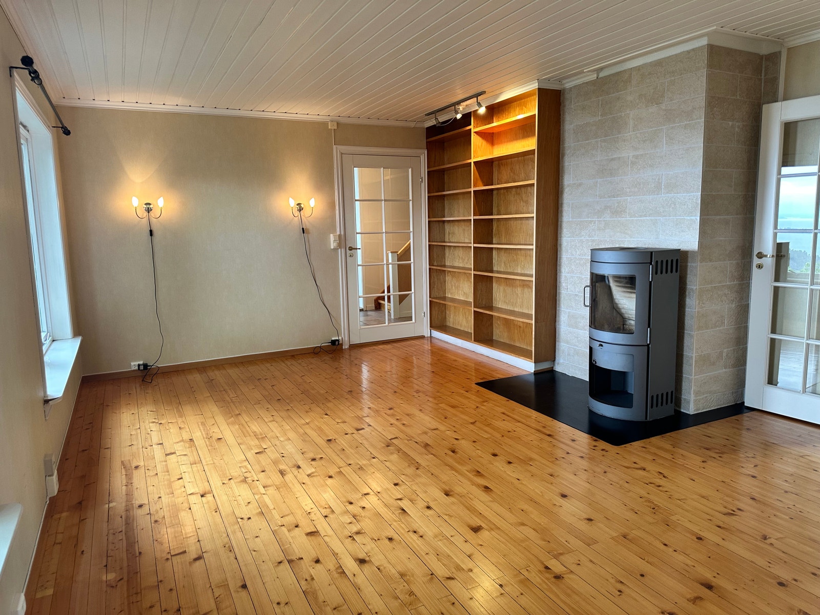 Stue med peis Galleribilde