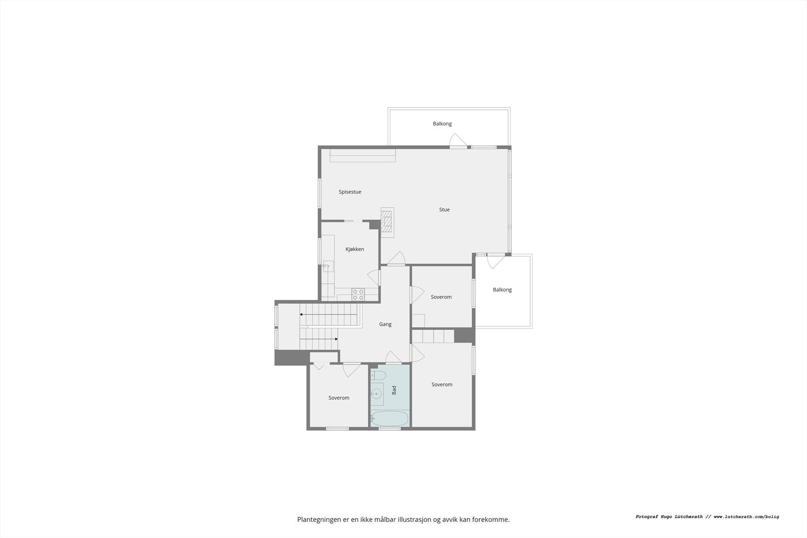 Plantegning 1. etasje Galleribilde