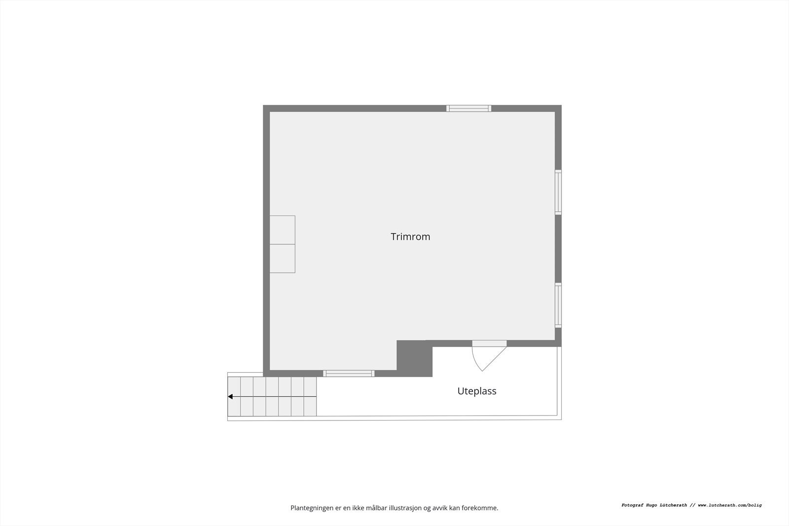 Plantegning hobbyrom under garasje Galleribilde