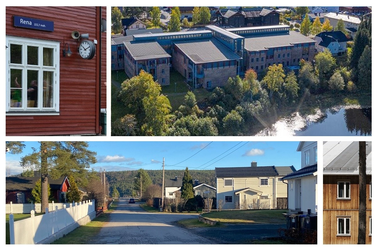 Kort vei til butikker, treningssenter og servicetilbud i Rena sentrum Galleribilde