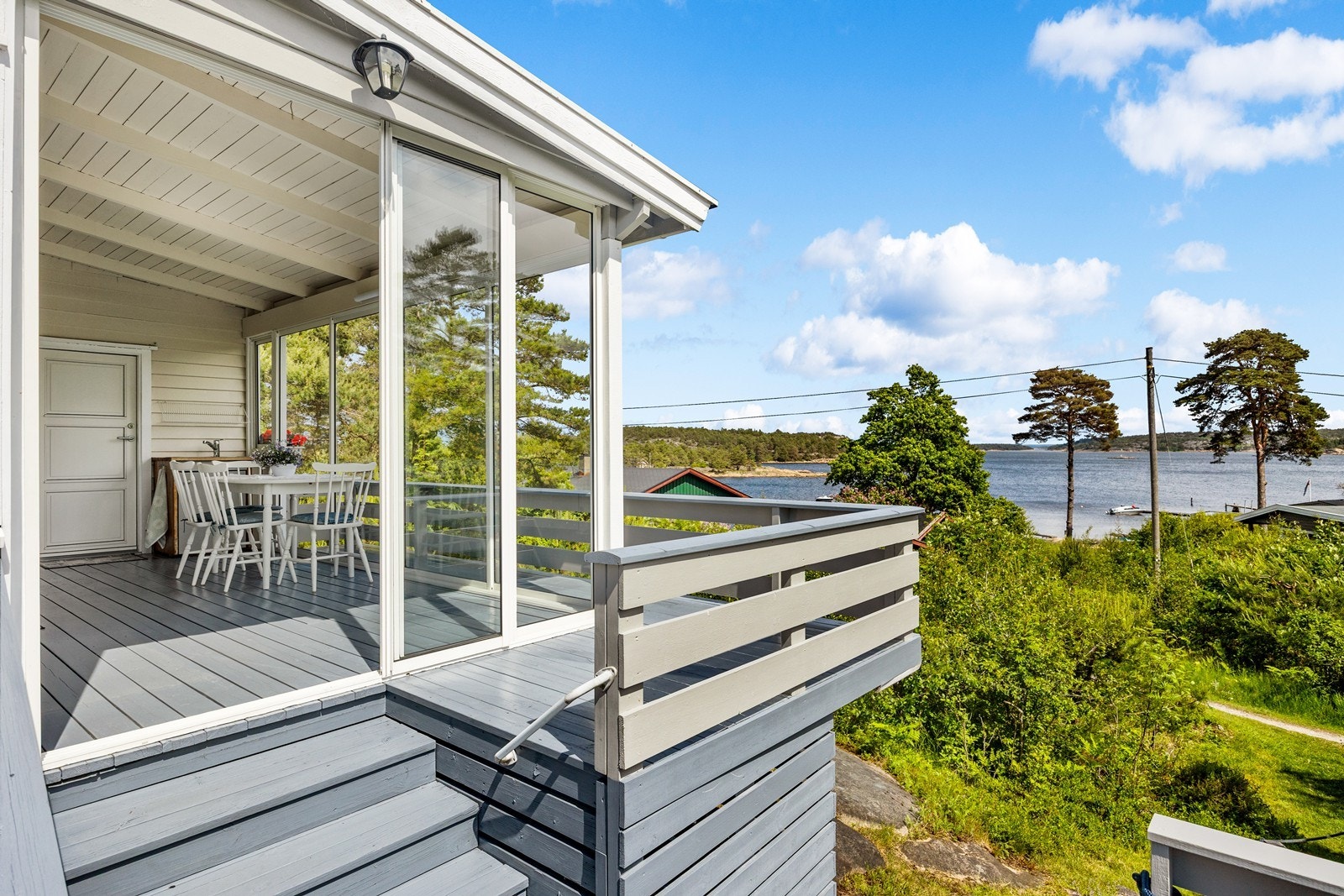 Den innglassede verandaen ble bygget i 2018. Galleribilde
