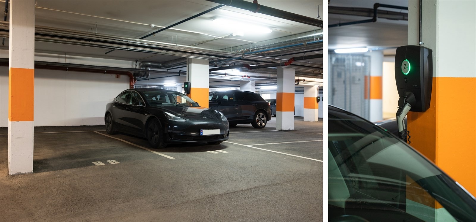 Det medfølger en parkeringsplass med elbillader i felles garasjeanlegg. Galleribilde