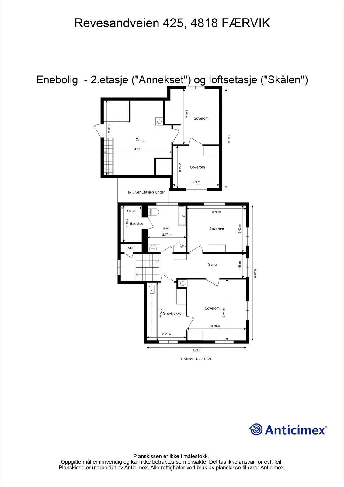 Plantegning 2. etasje Galleribilde