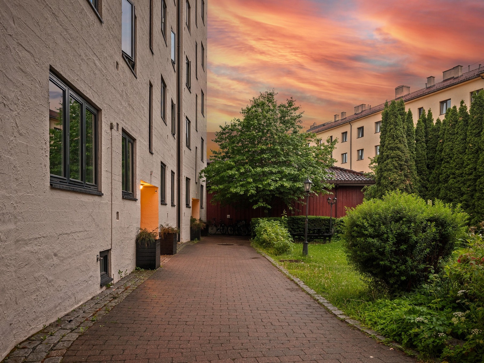Et veletablert og hyggelig nabolag. Galleribilde