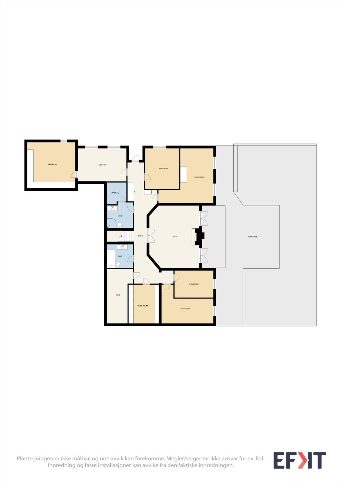 Plantegning uetasje Galleribilde