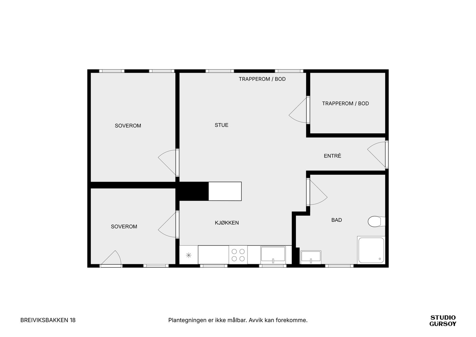 - Planløsning underetasje - Galleribilde