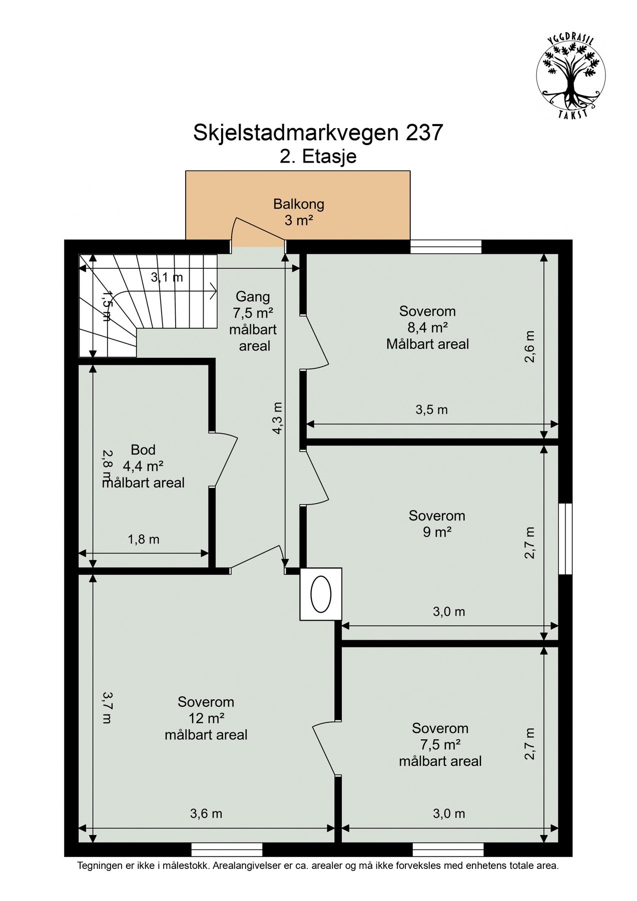 Planskisse 2. etasje Galleribilde