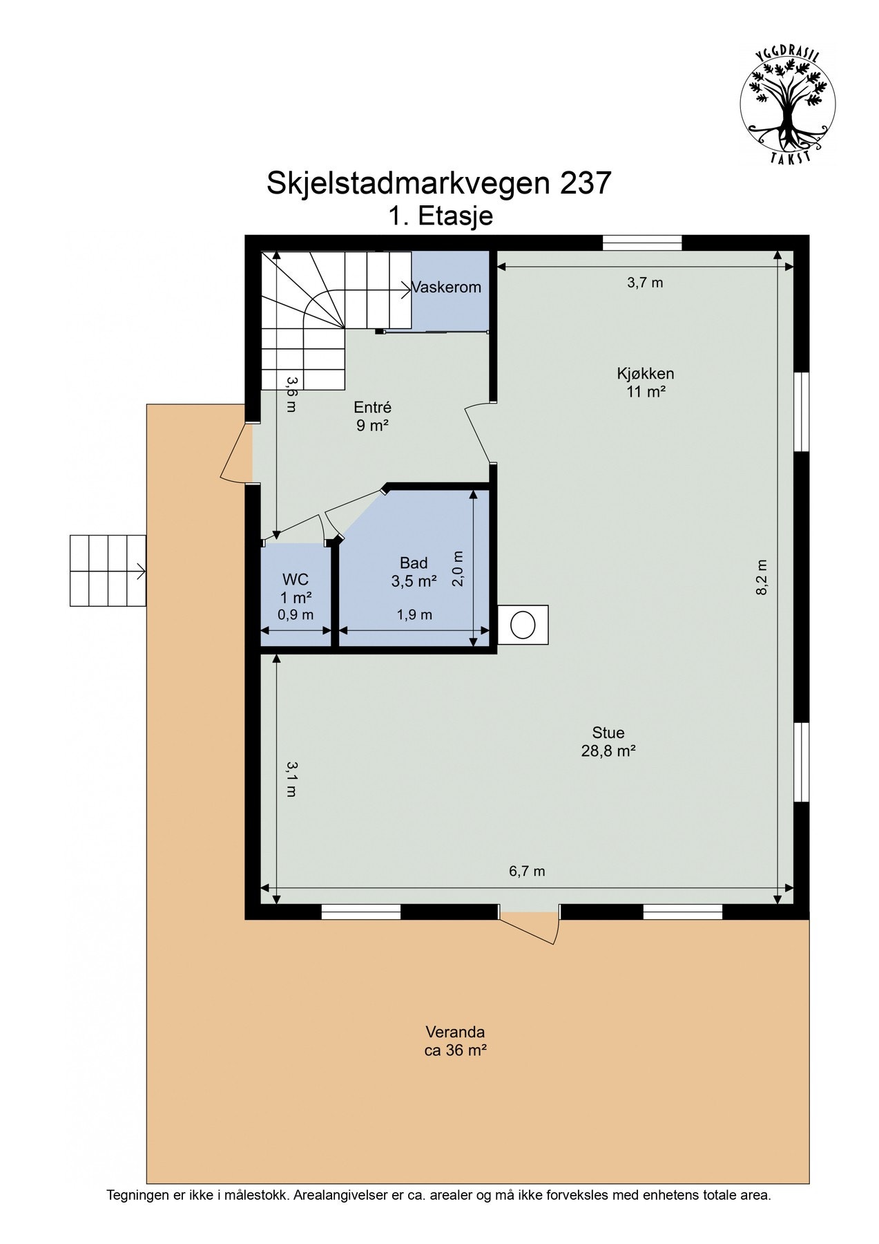 Planskisse 1. etasje Galleribilde