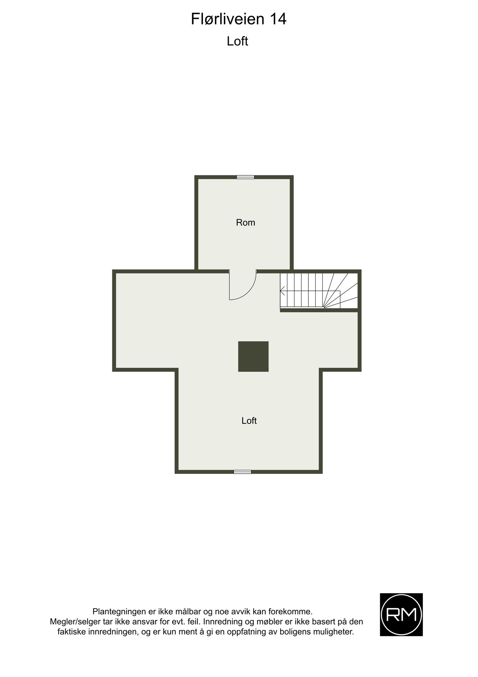 Plantegning loft. Galleribilde