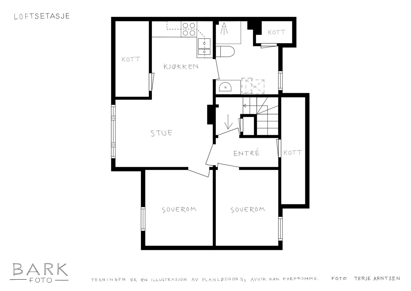 Plantegning - loft Galleribilde