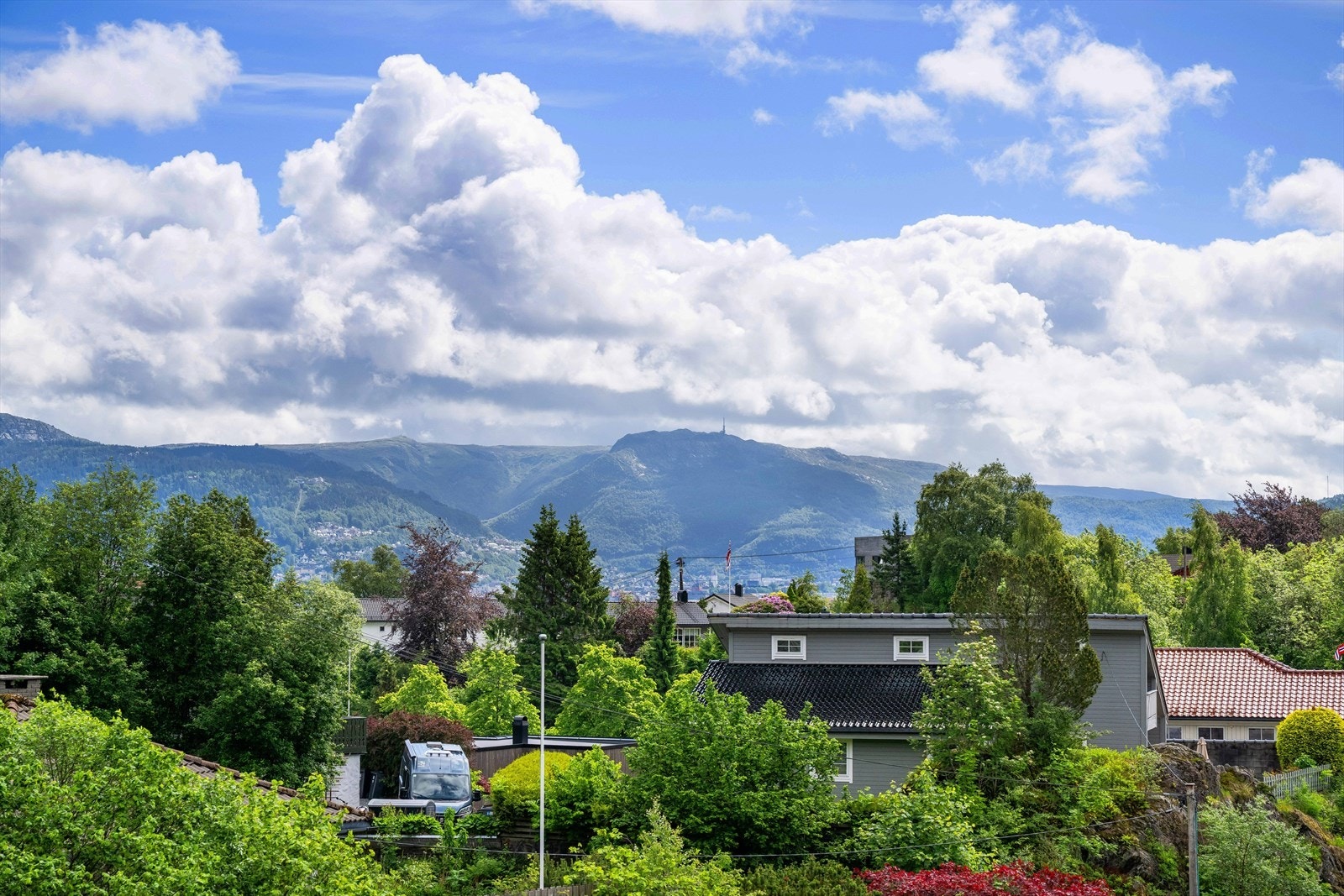 Utsikt mot Ulriken og Bergen by. Galleribilde