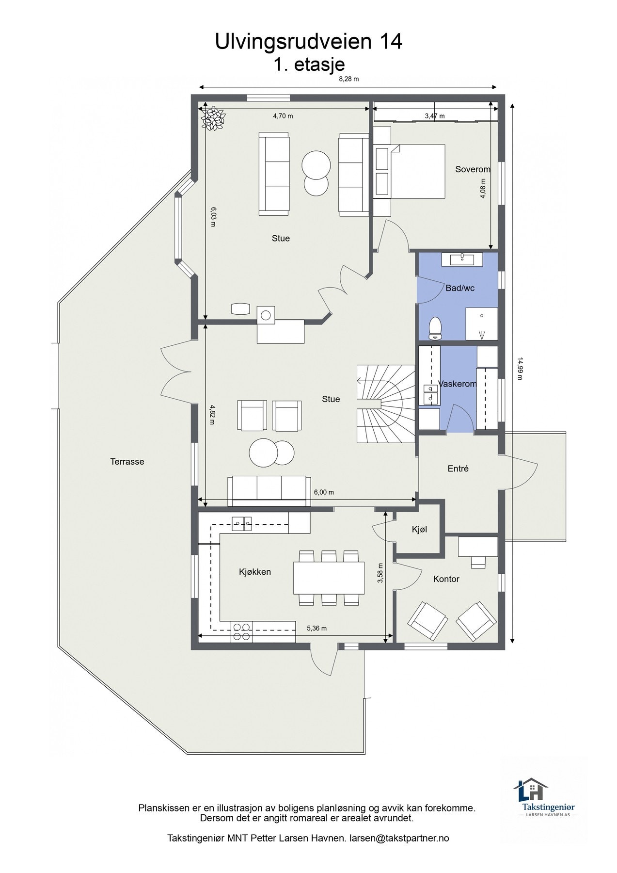 Planskisse 1.etg Galleribilde