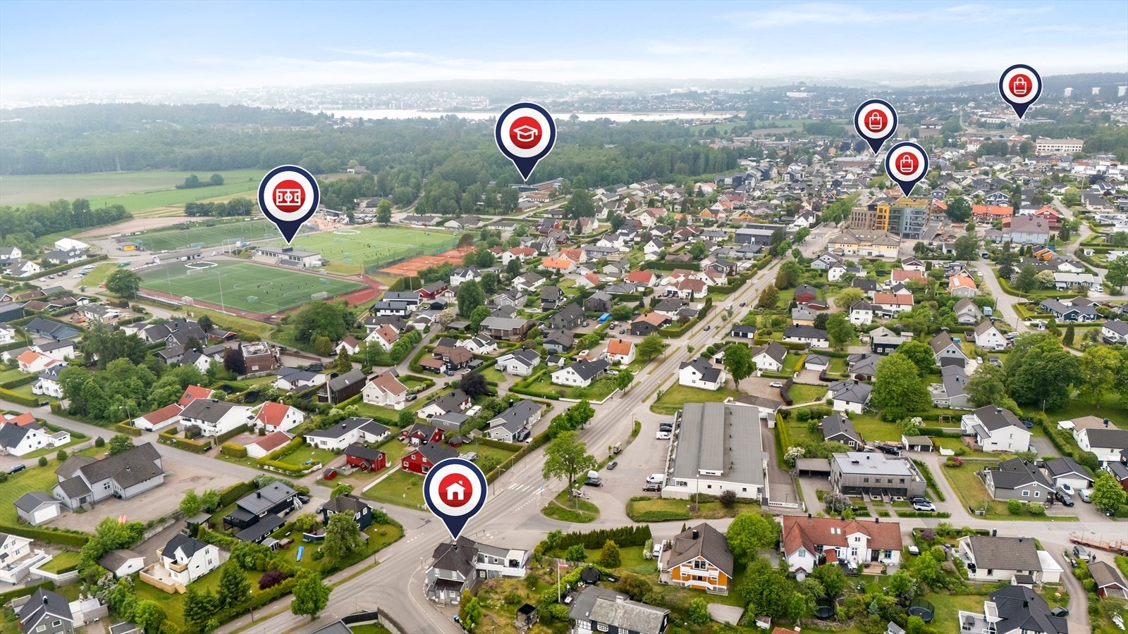 Området har kort vei til både skoler, barnehager, idrettsanlegg og servicetilbud. Galleribilde