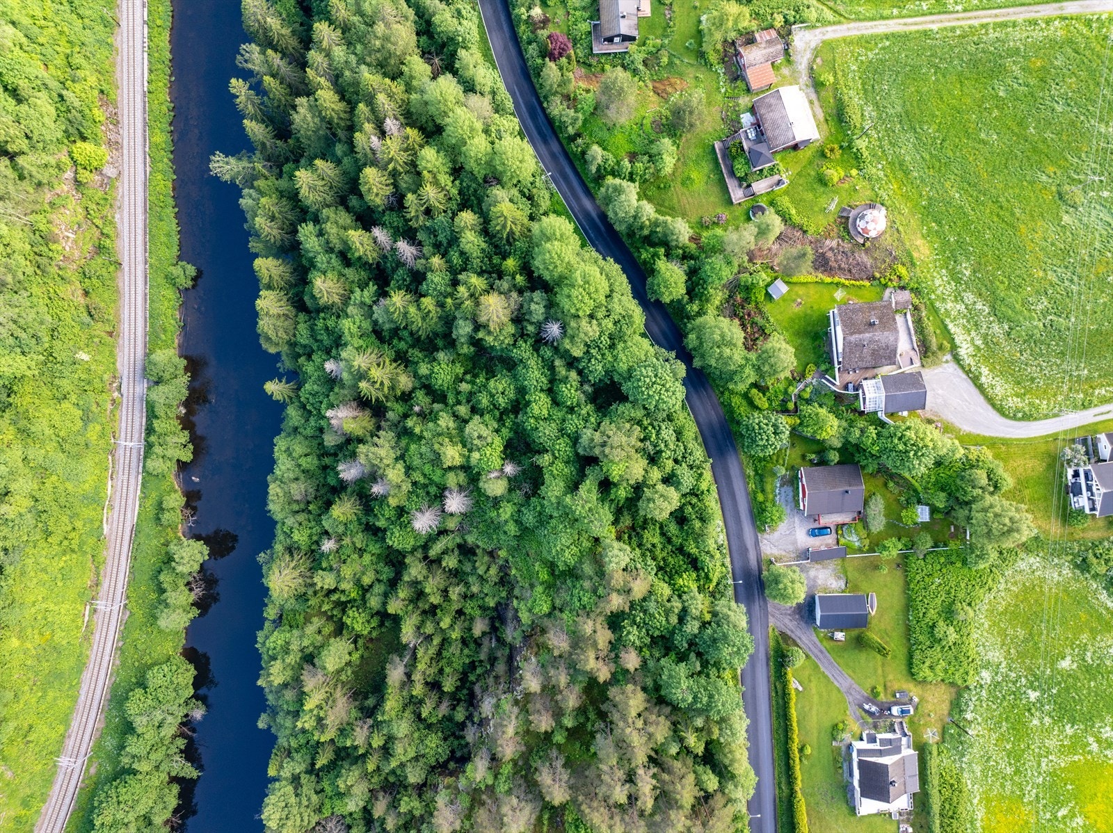 Teig to er på 4,4 mål er beliggende i skrånende terreng nå bestående av skog (LNF område). Galleribilde