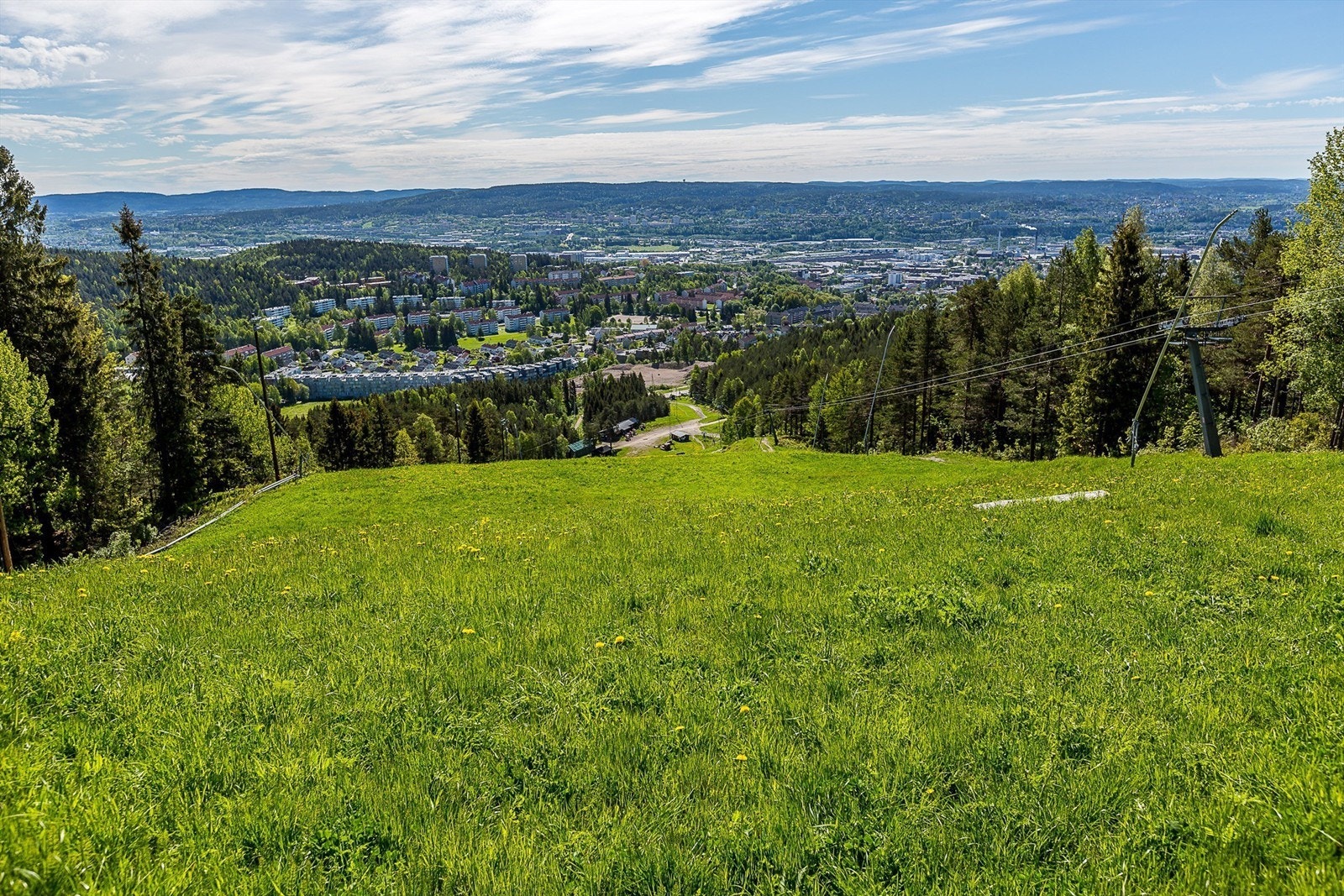 Gangavstand til Grefsenkleiva med sitt populære alpinanlegg vinterstid Galleribilde