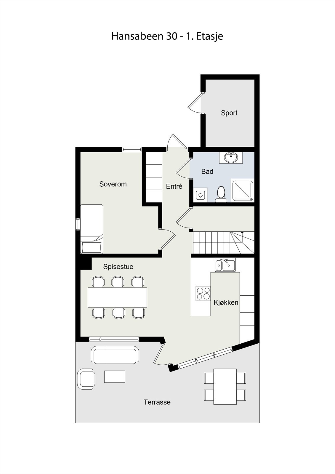 Planskisse 1. etasje Galleribilde