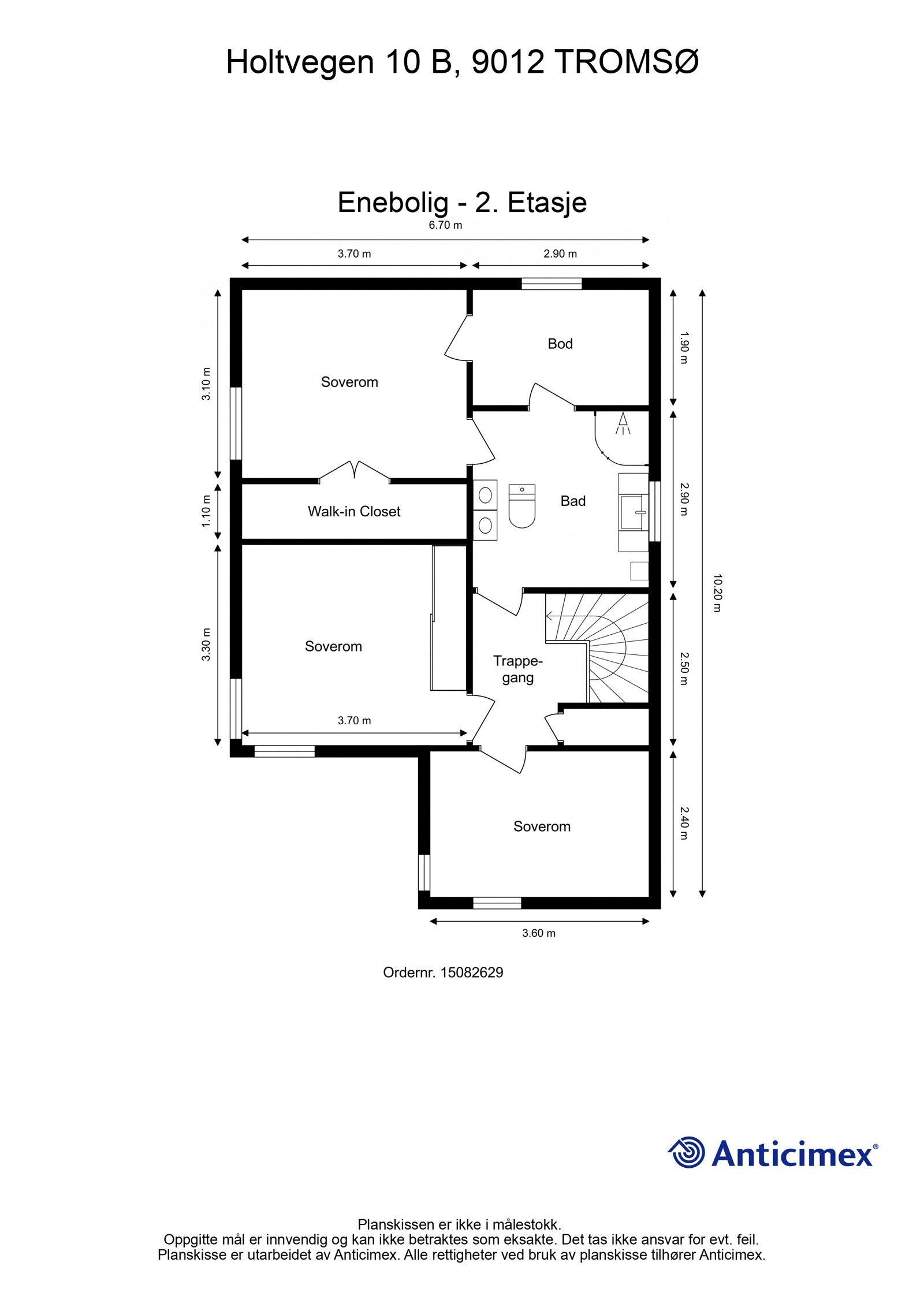 Plantegning målsatt - 2. Etasje
