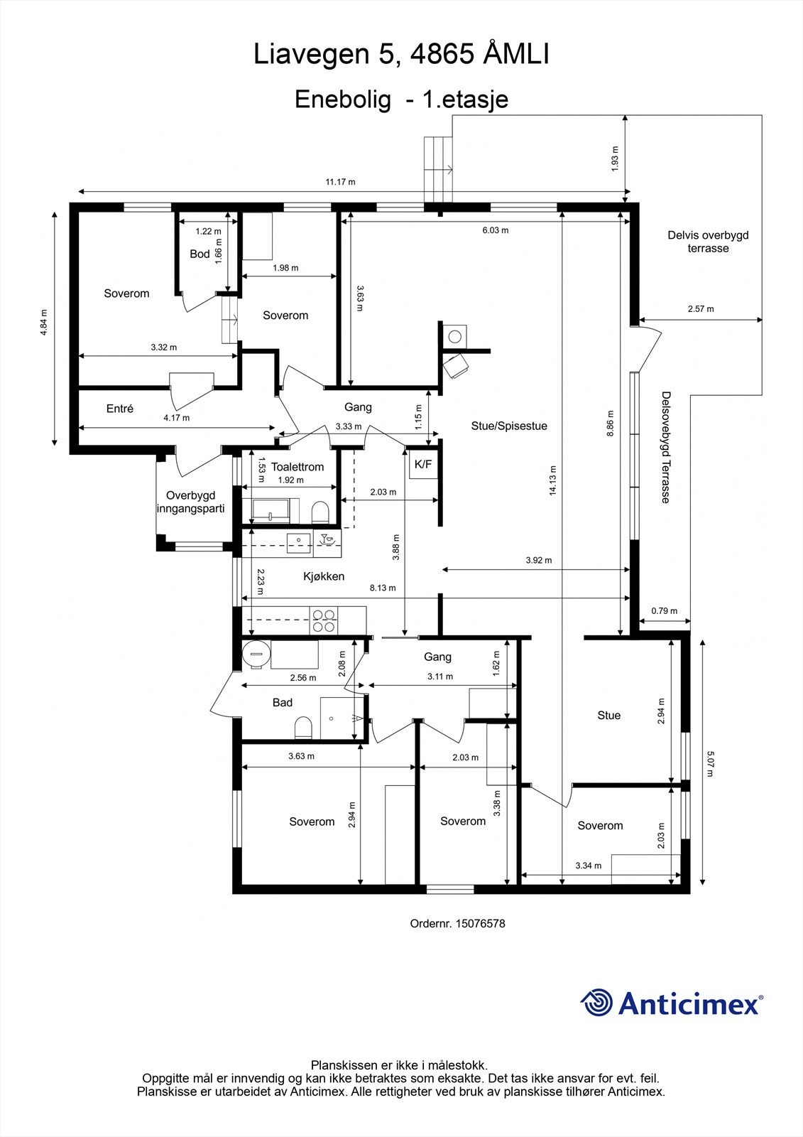 Plantegning 1. etasje Galleribilde