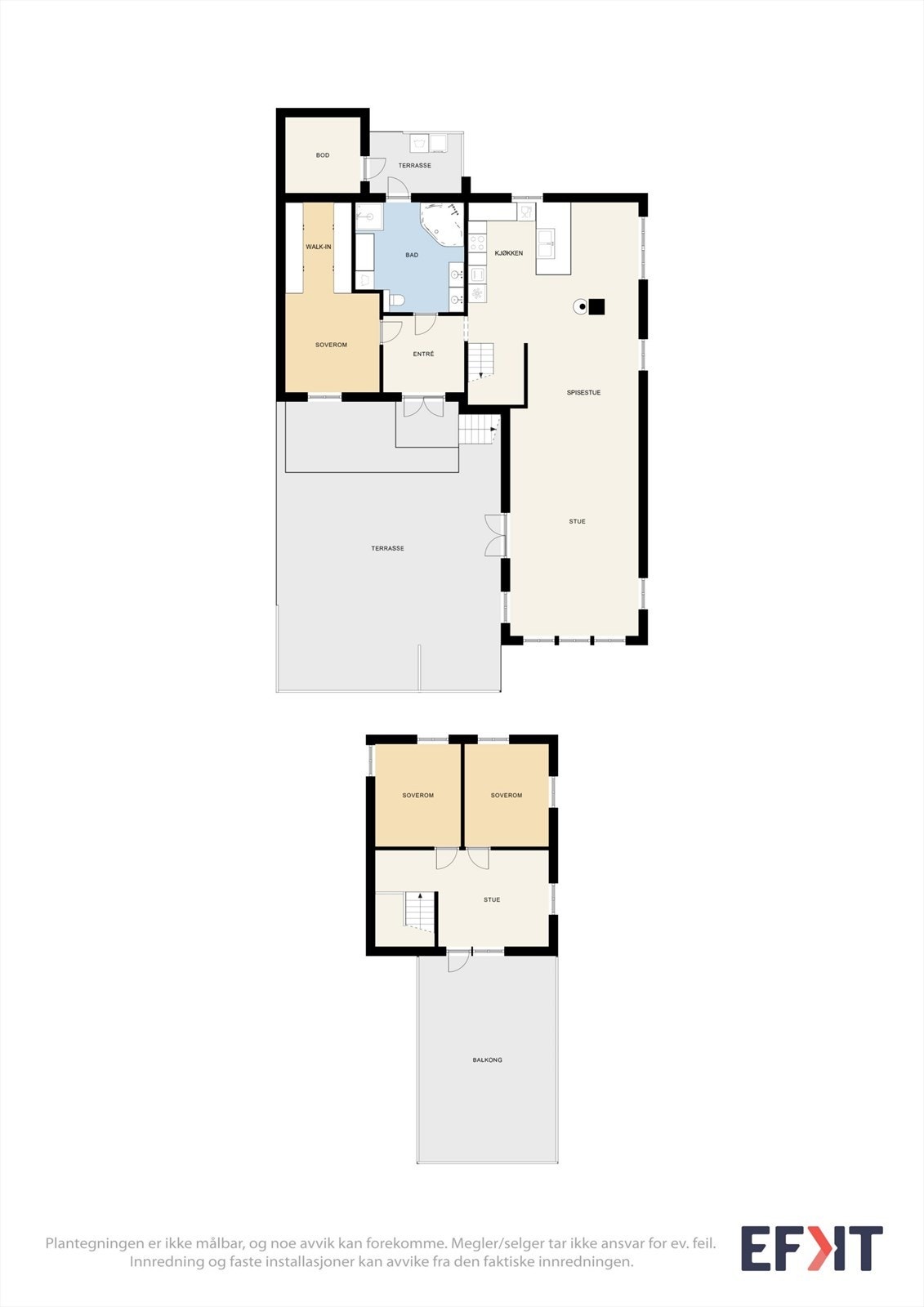 Enebolig over to plan med en arealeffektiv og familievennlig romfordeling. Galleribilde