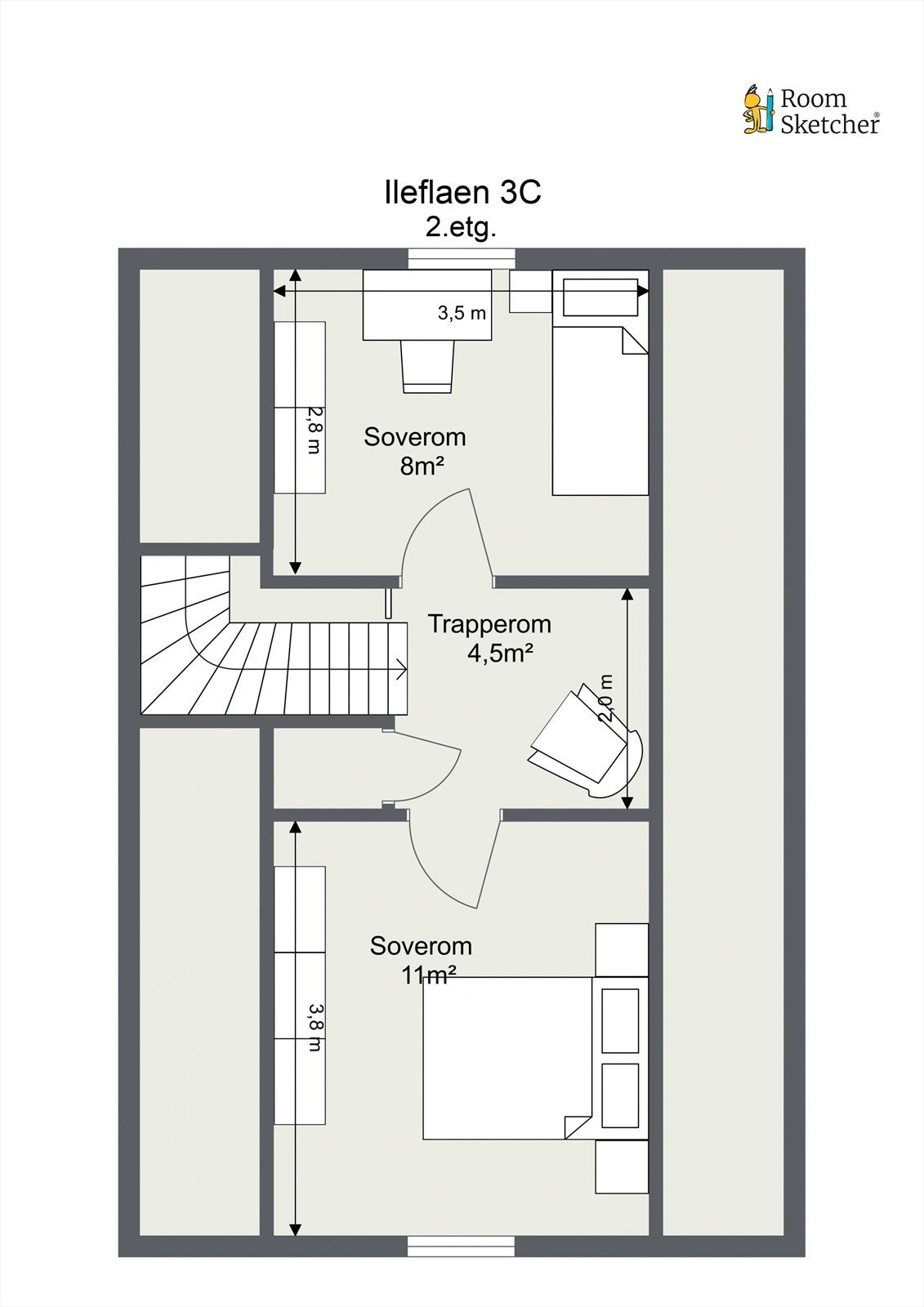 Planløsning 2. etasje Galleribilde