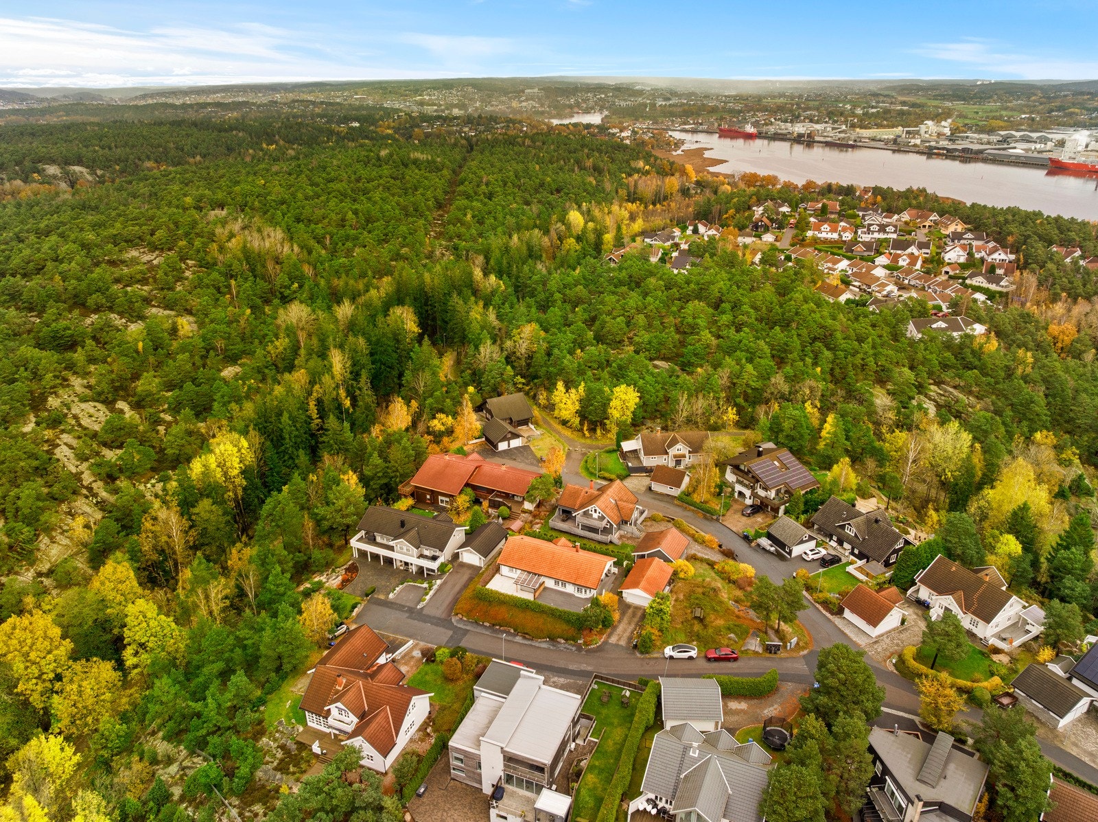 Kort vei til skog og naturområder med gode muligheter for turer og friluftsliv. Galleribilde
