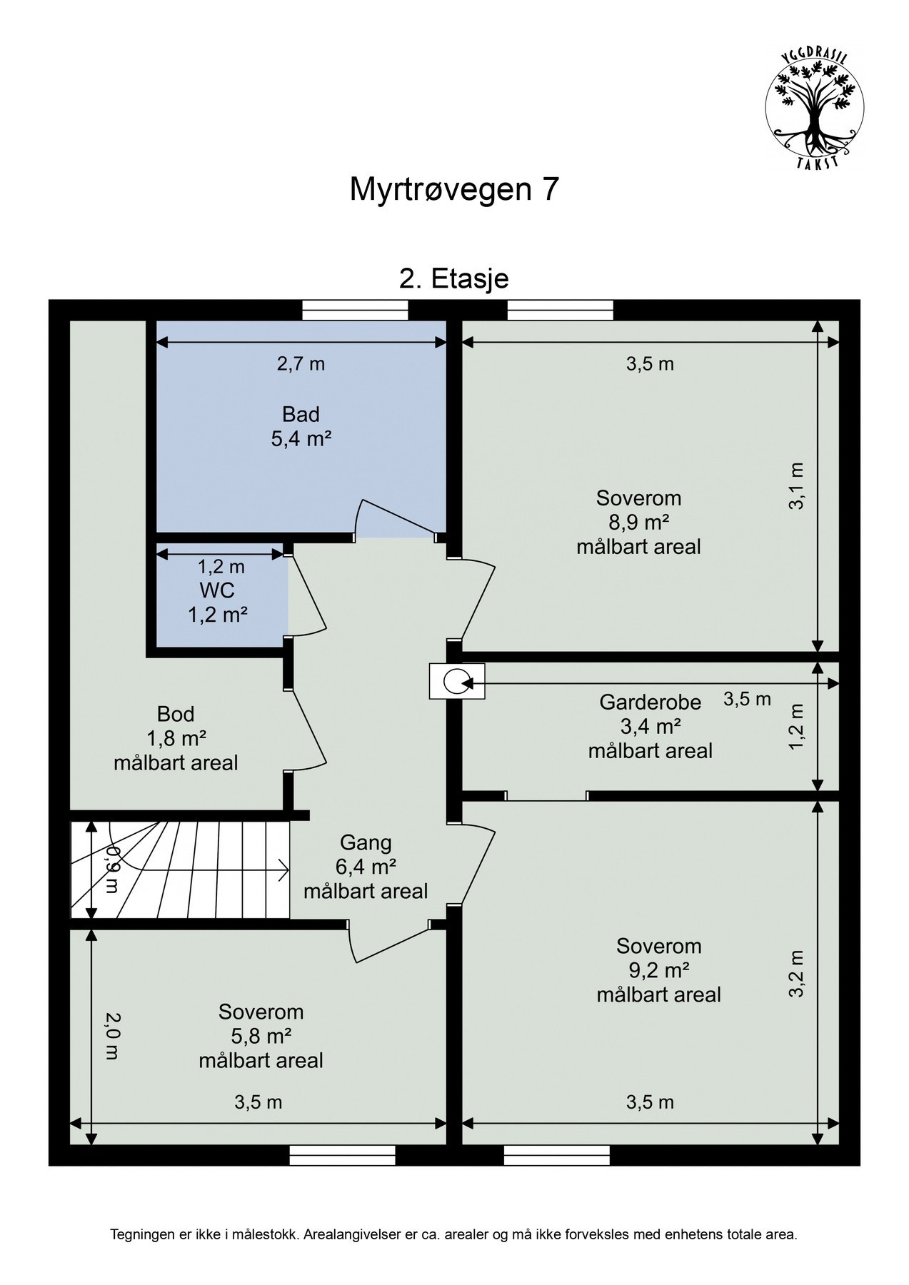 Planskisse 2. etasje Galleribilde