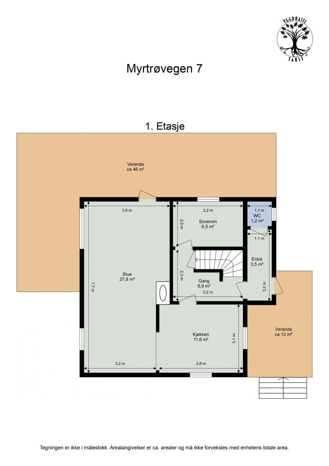 Planskisse 1. etasje Galleribilde