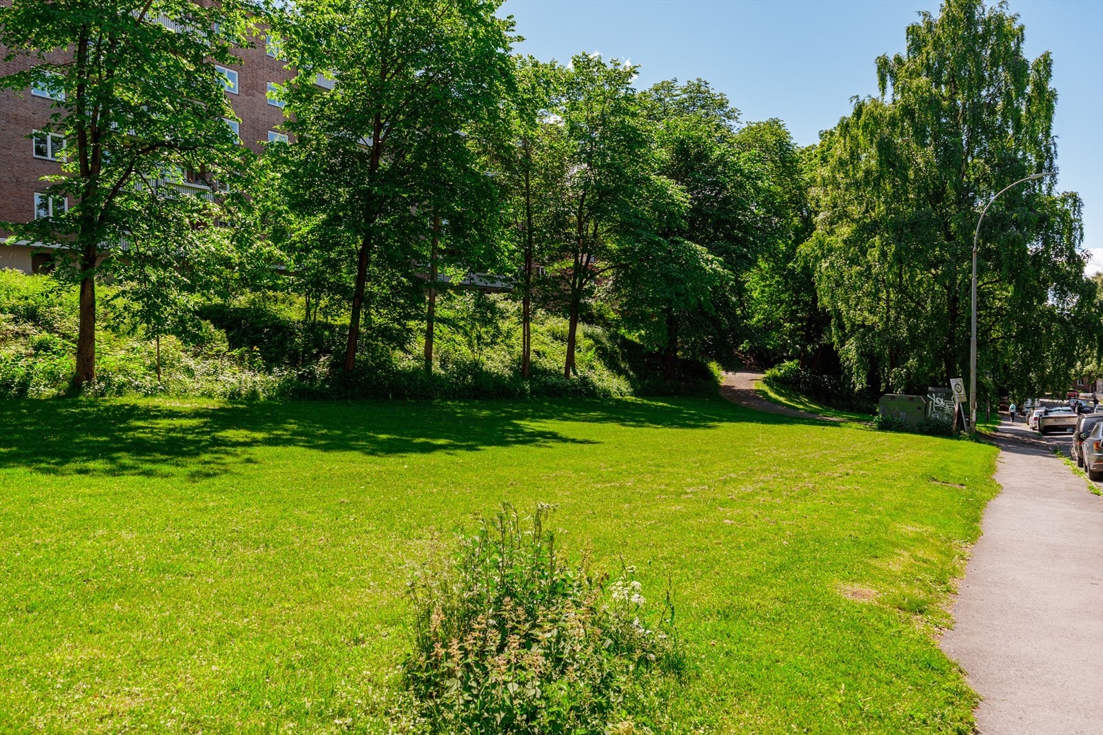 Et lite grøntområde rett utenfor døren gir en hyggelig og rolig ramme for både avslapning og lek. Området har flere grønne lunger for rekreasjon og fritid. Sinsenparken rett ved. Galleribilde