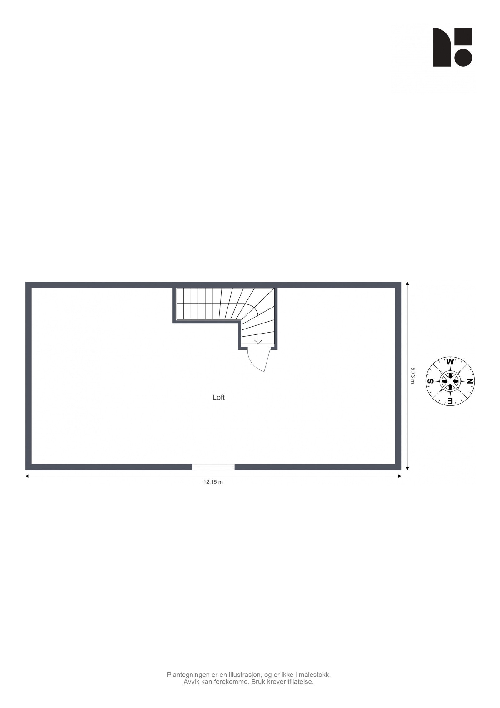 Plantegning - Loft Galleribilde