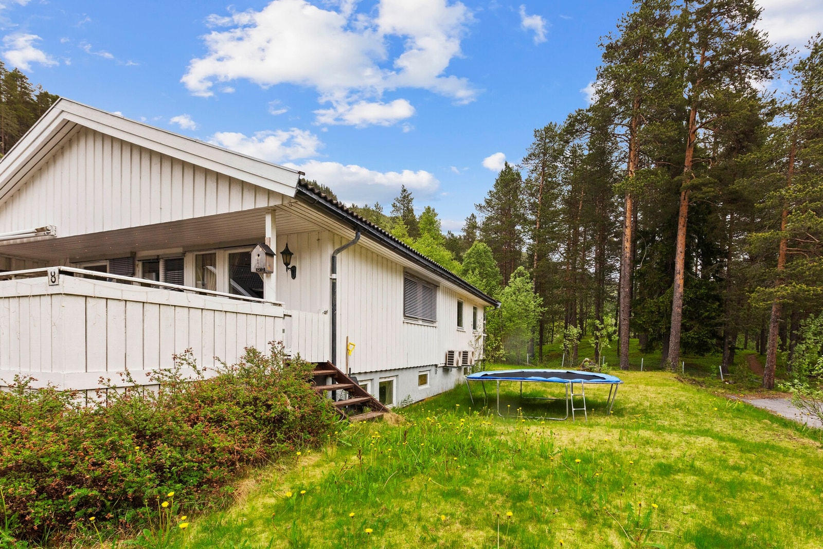 Store flater med opparbeidet plen rundt boligen. Galleribilde
