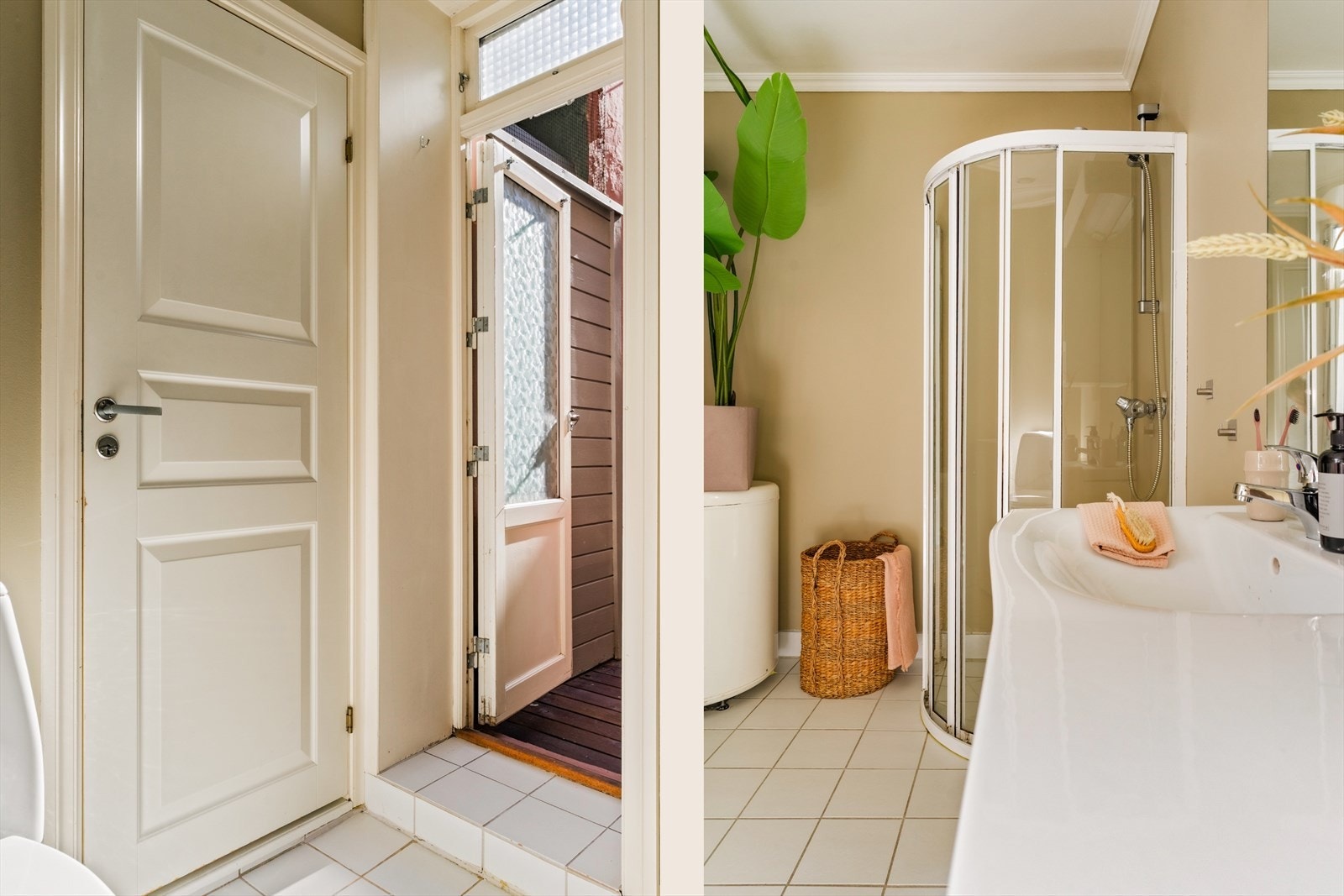 Fra badet er det utgang til felles bakgård Galleribilde