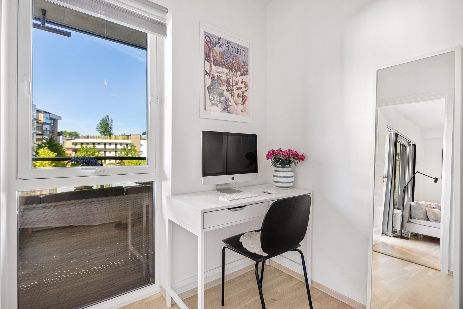 Her er det også plass for hjemmekontor/studieplass. Galleribilde