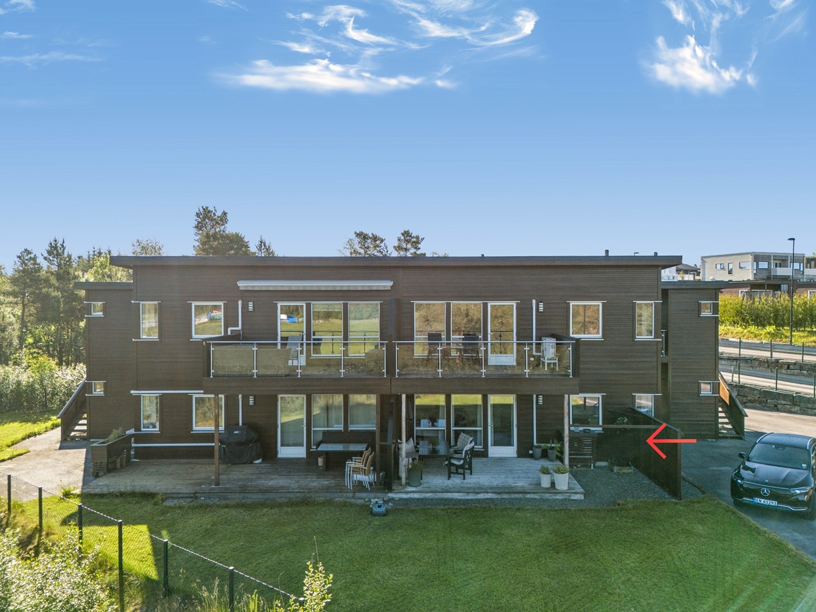 Leiligheten ligger fint til i 1. etasje Galleribilde