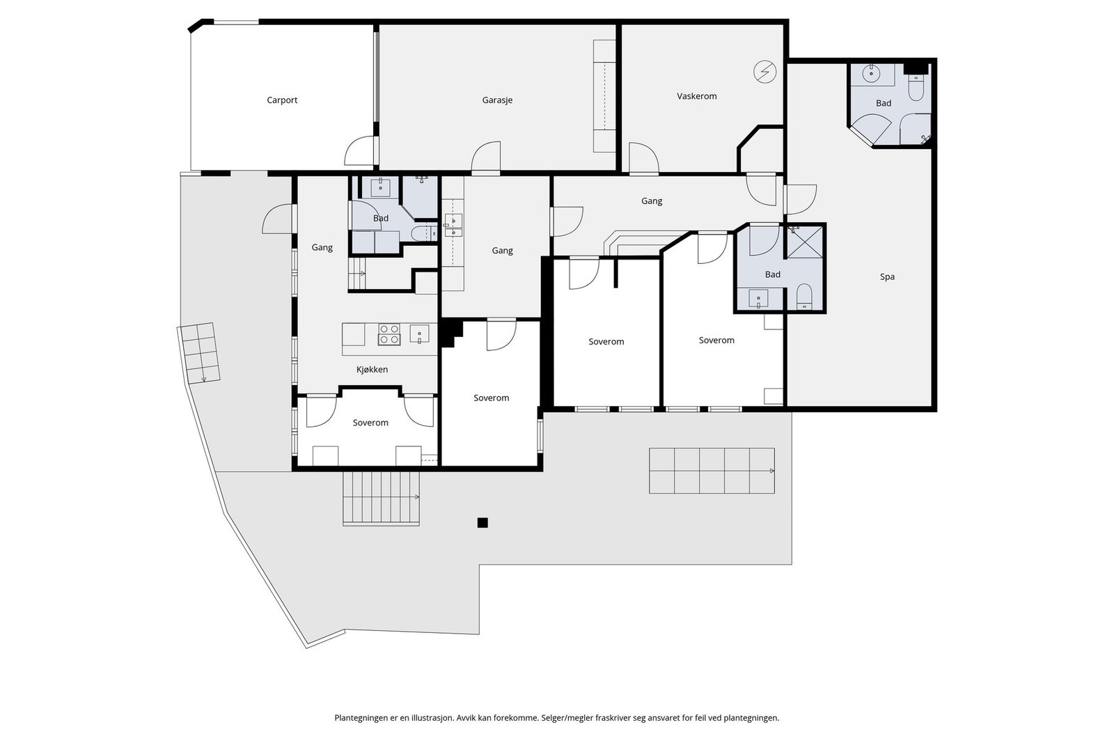 Plantegning - u. etasje Galleribilde