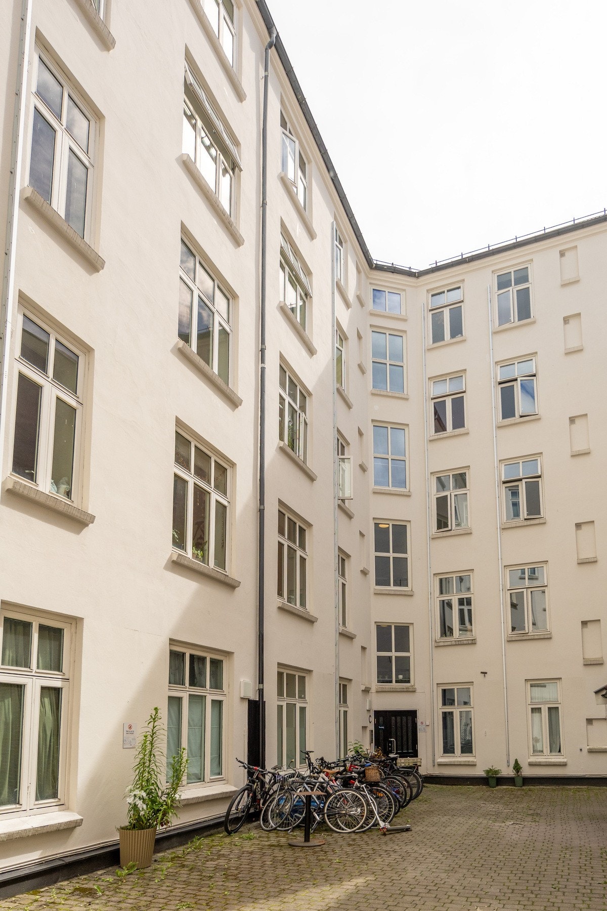 Rolig bakgård. Galleribilde