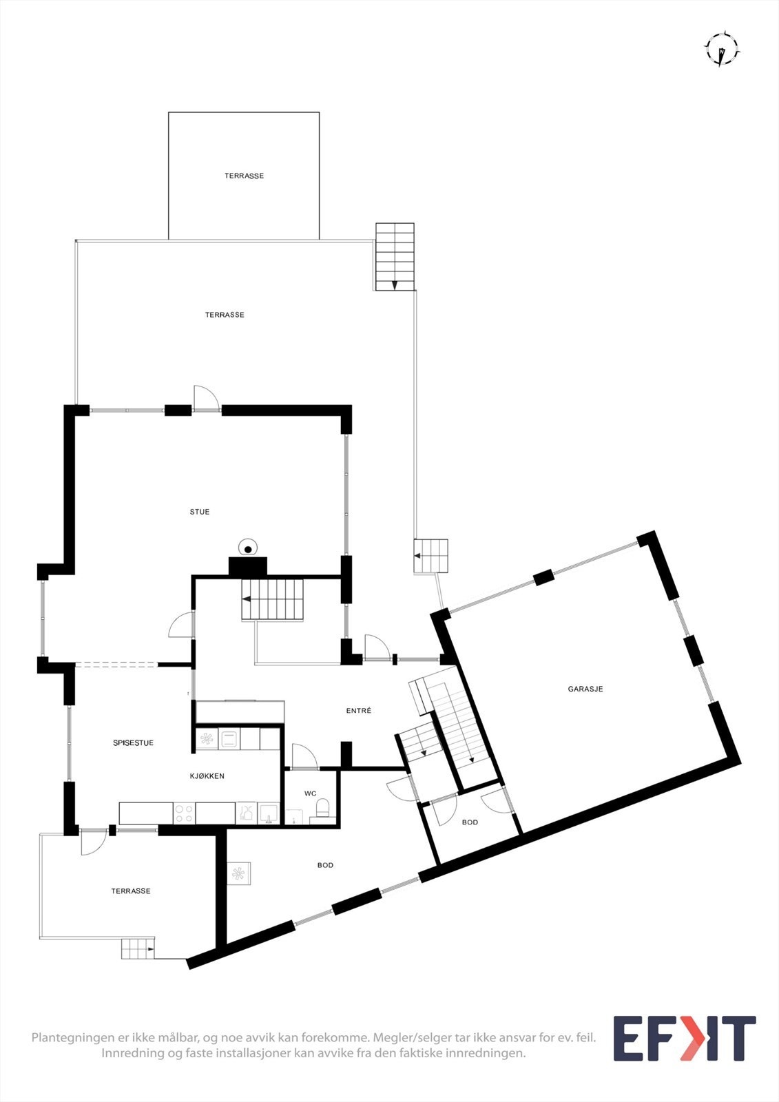 Plantegning 1. etasje Galleribilde