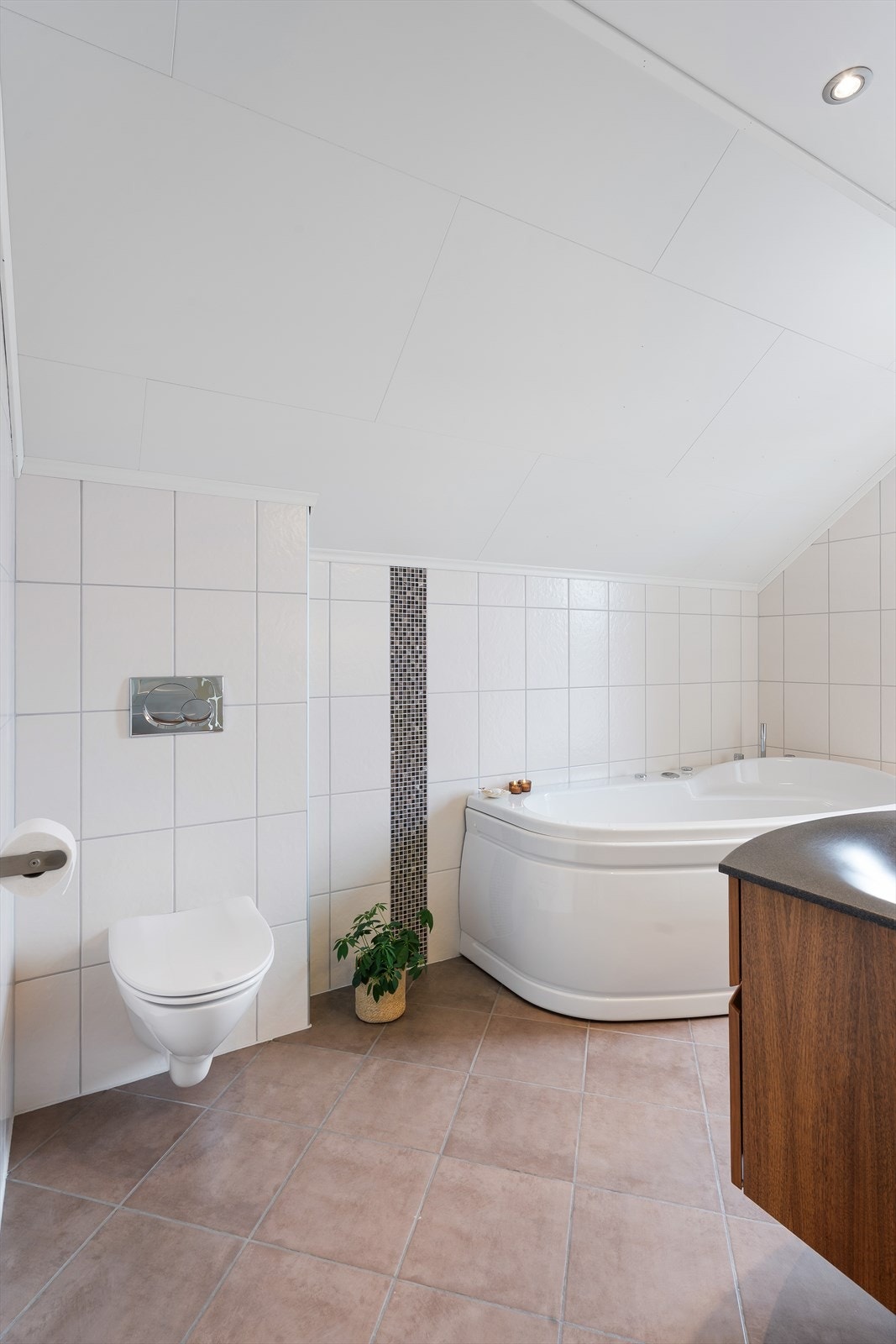 Over badekaret er taket utstyrt med stjernehimmel. Galleribilde