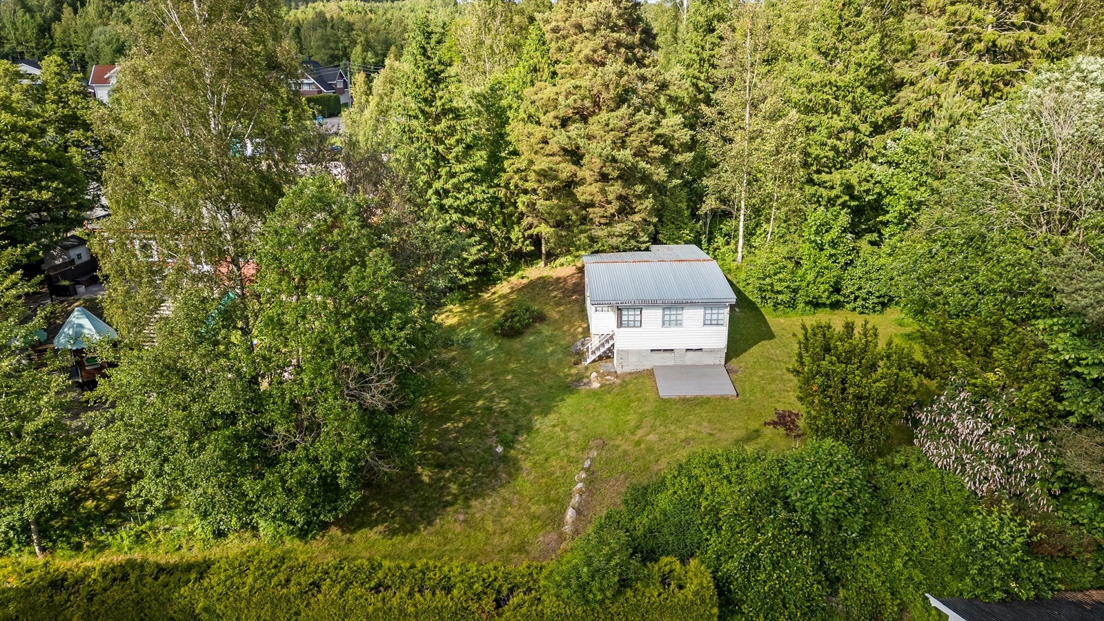 Oversikt over eiendommen og dens plassering i terrenget. Galleribilde