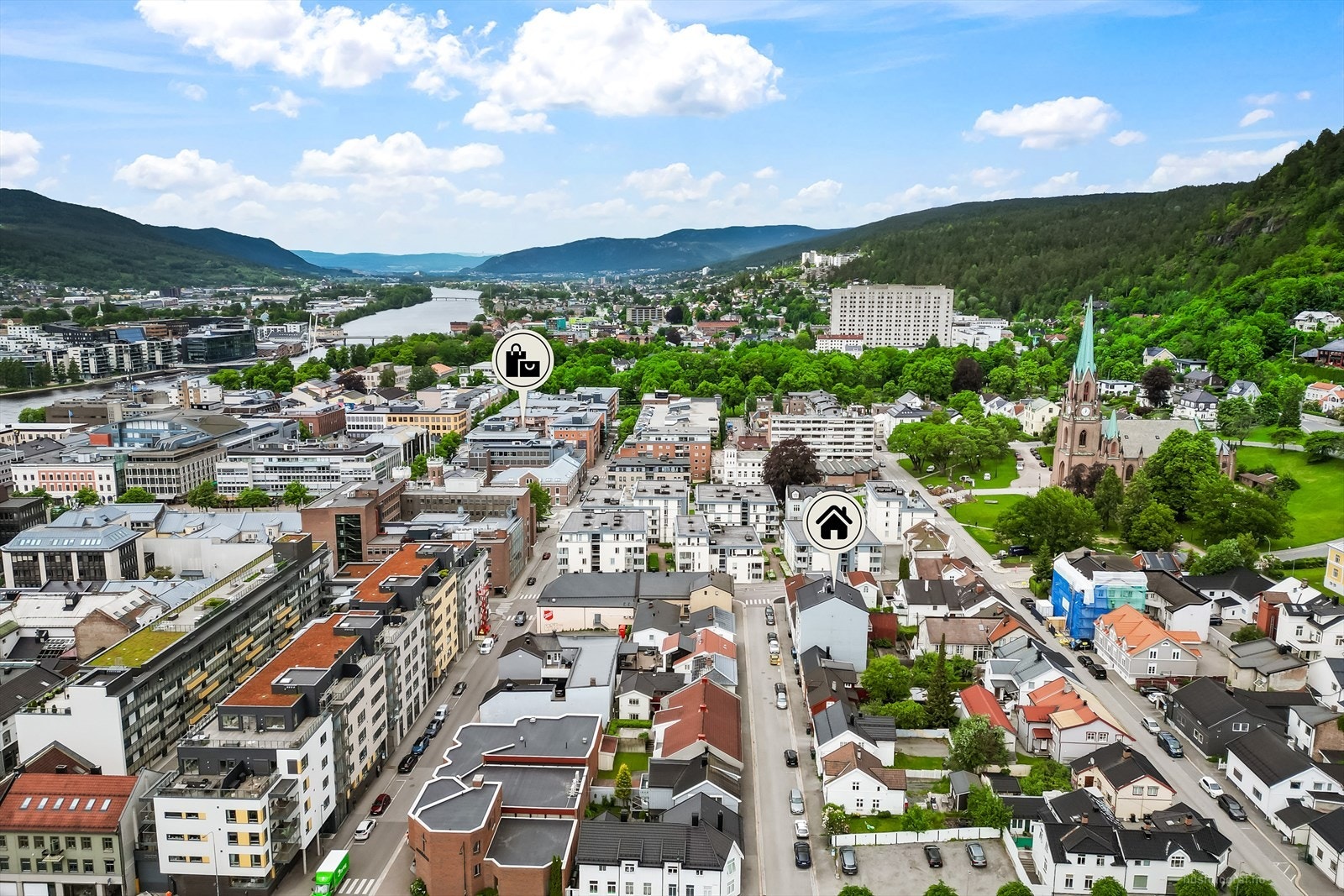 Her bor du med umiddelbar nærhet til alt av servicetilbud i Drammen sentrum. Galleribilde