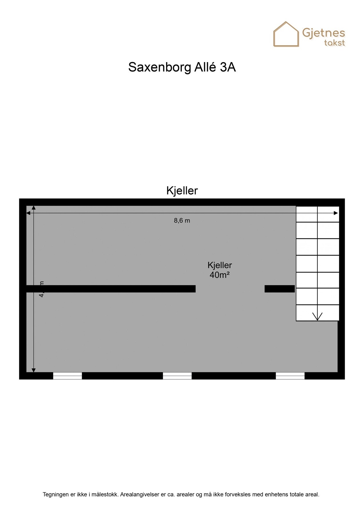 Plantegning kjeller. Galleribilde
