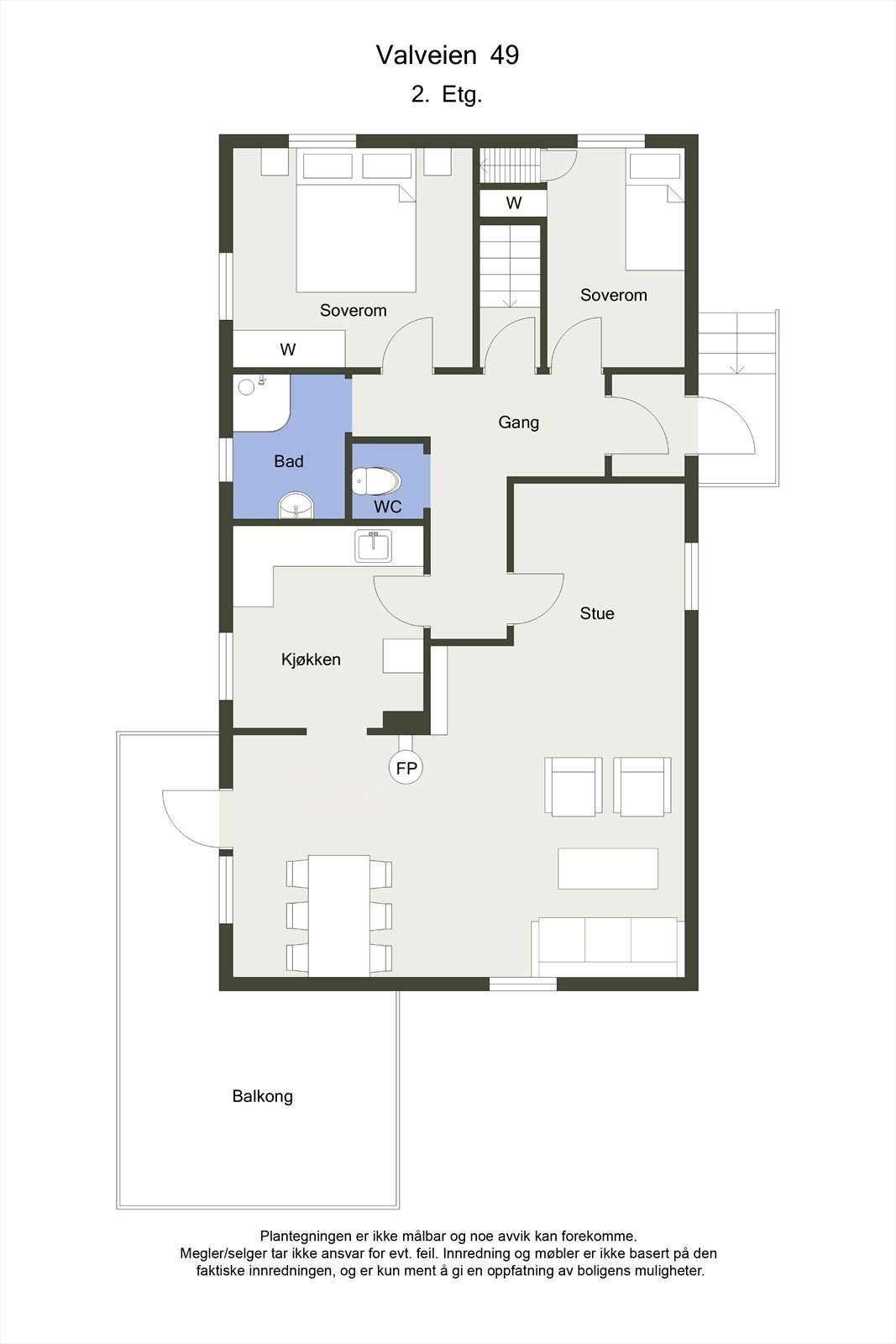 Planskisse 2D - 2. etasje Galleribilde
