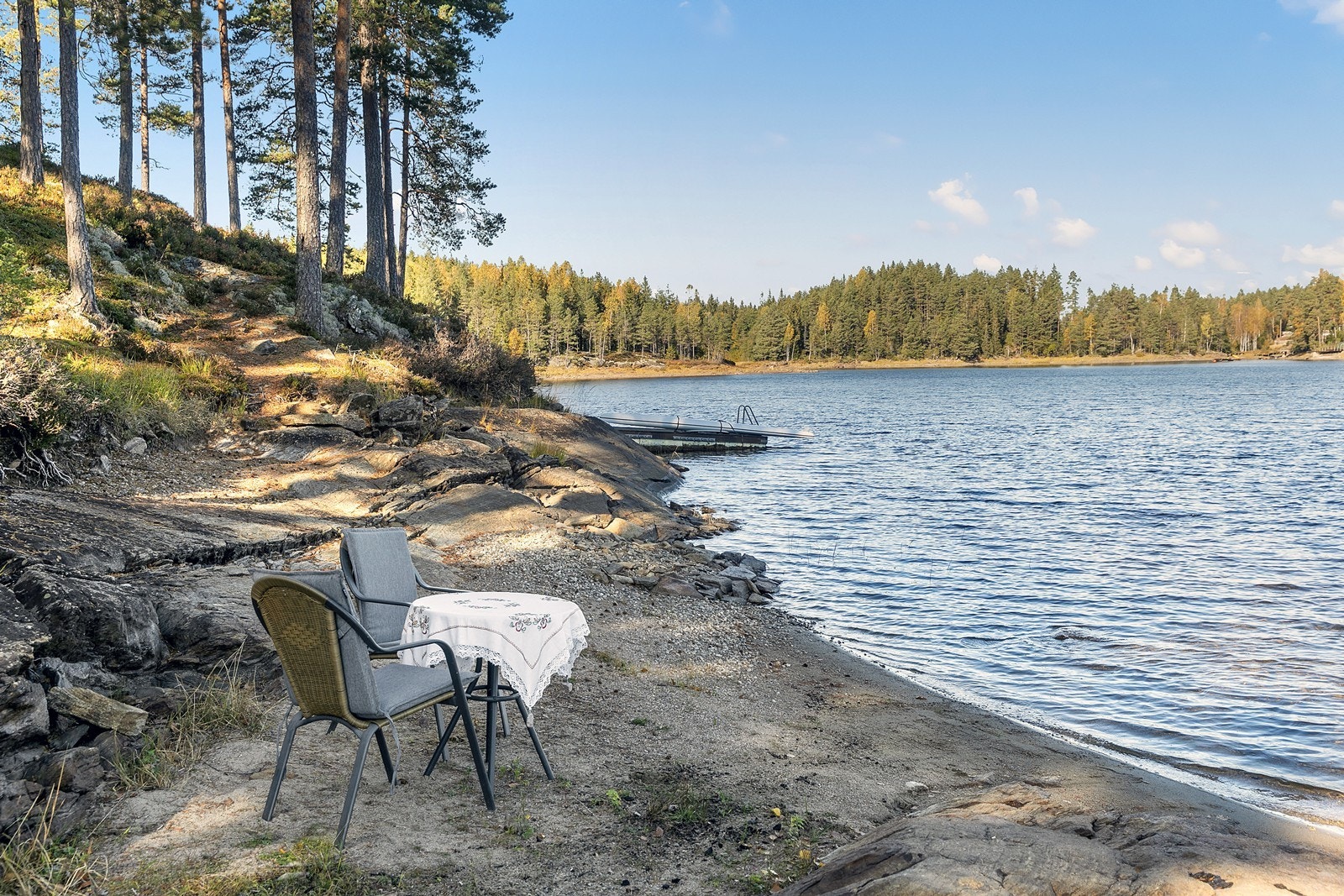 Egen strand med fine bade muligheter for store og små! Galleribilde