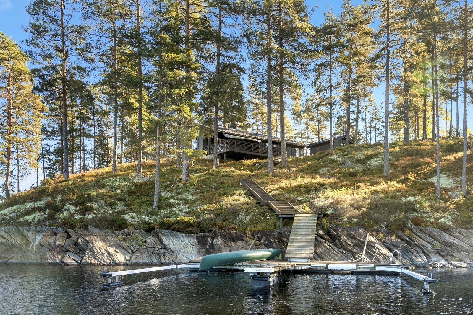 Fra bryggen og veie opp til hytta! Galleribilde