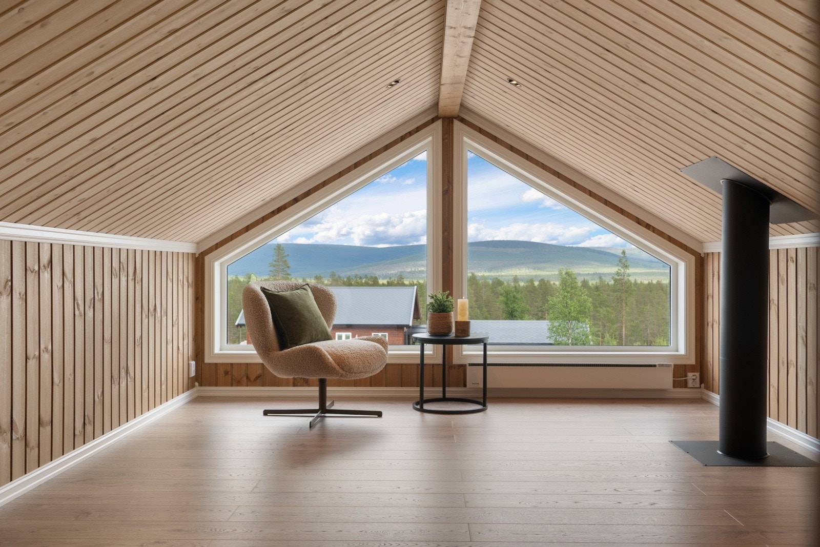 På loftstua er det rikelig med plass, panoramautsikt! Galleribilde