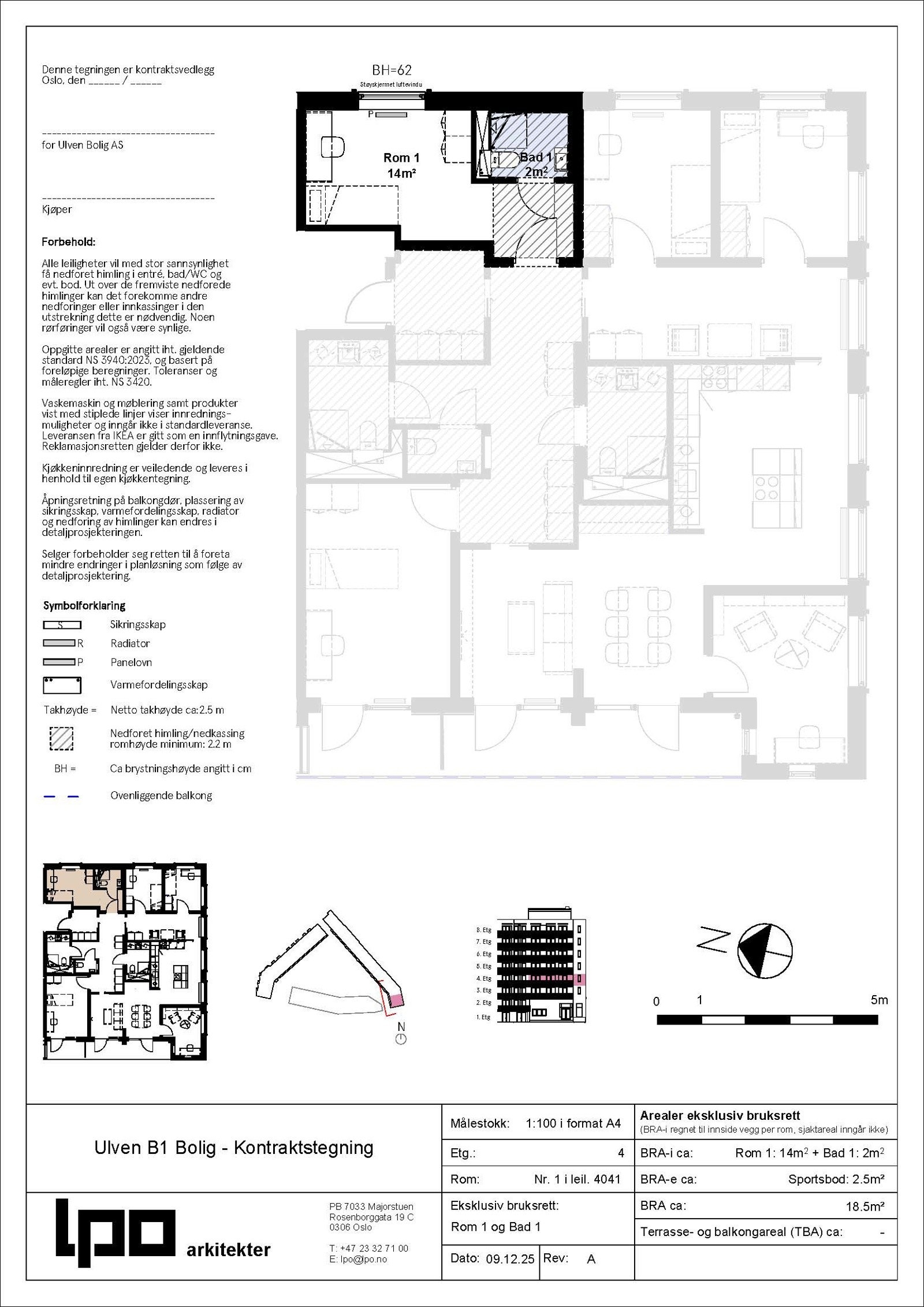 4041-01 - Bokollektiv plan 04 - Rom 01, OBOS Eierkollektiv, Villrose borettslag Galleribilde
