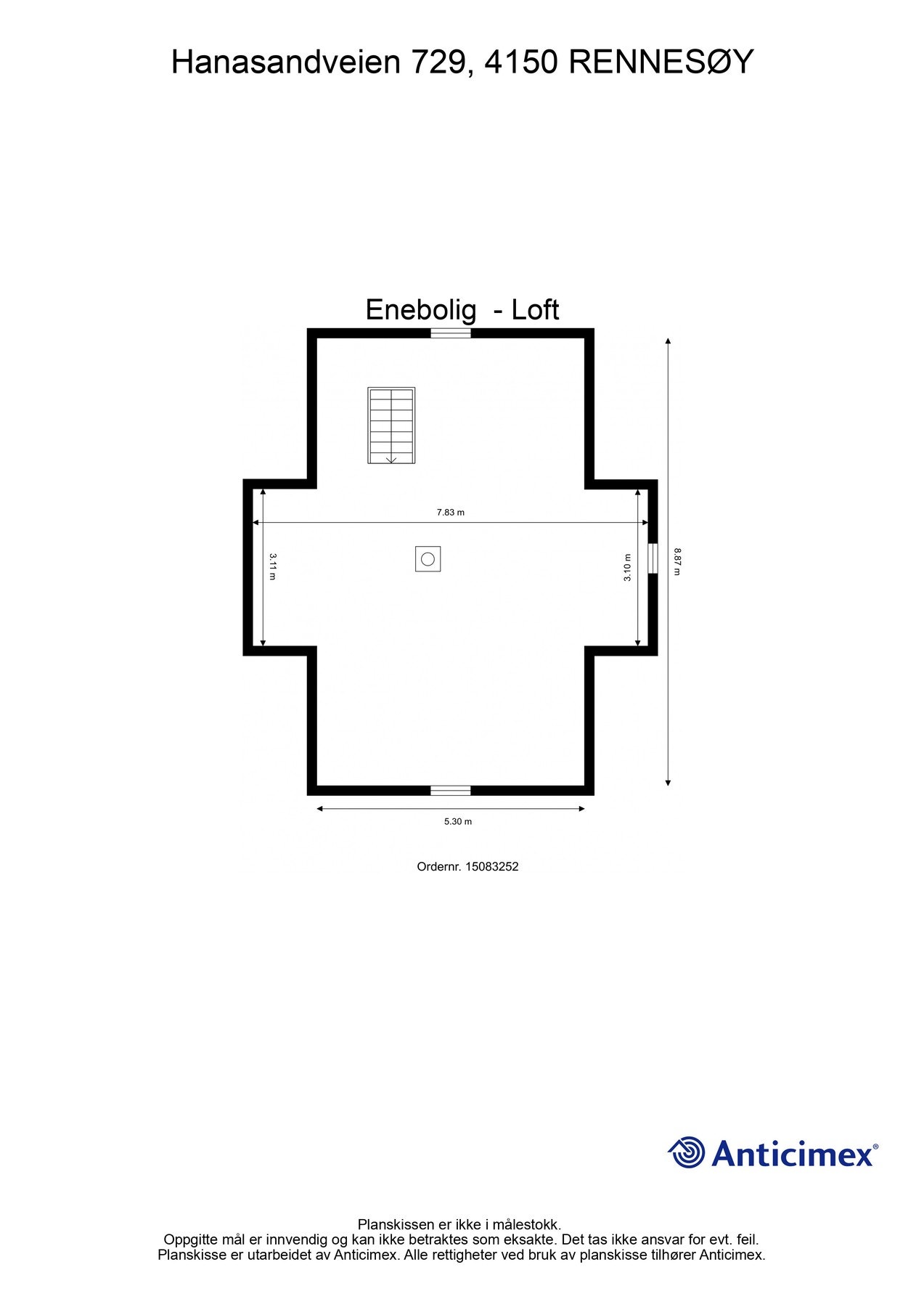 Planskisse loft Galleribilde