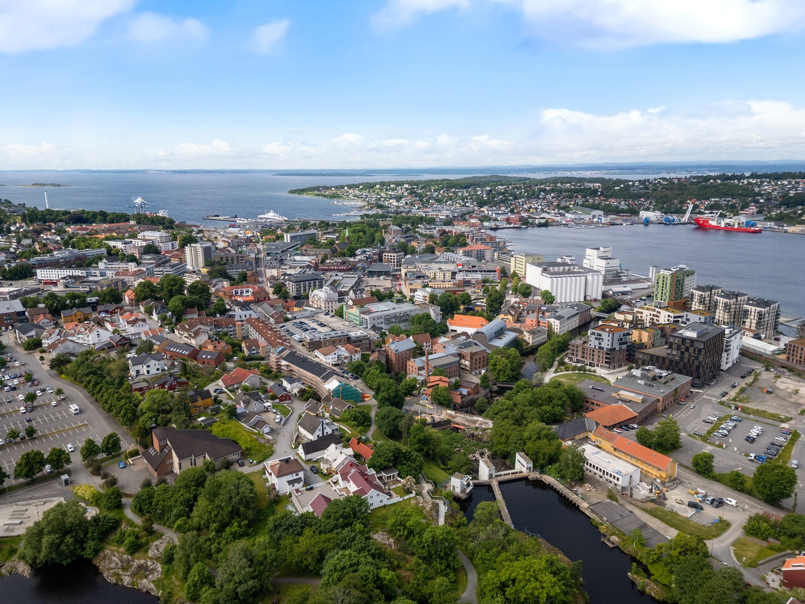 Felles takterrasse gir deg forresten en fantastisk utsikt over Moss Galleribilde