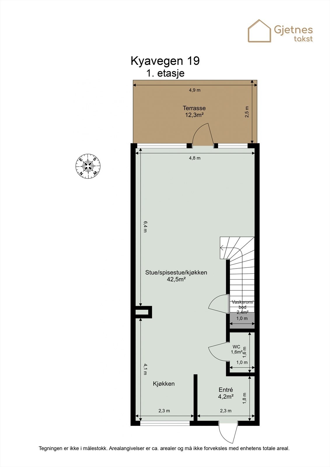 Planskisse 1. etasje Galleribilde